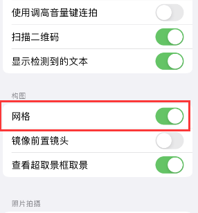 丰顺苹果手机维修网点分享iPhone如何开启九宫格构图功能 