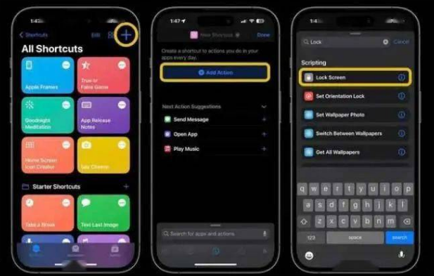 丰顺苹果14锁屏维修店分享iPhone14升级iOS16.4后如何创建锁屏快捷方式 